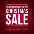 Christmas sale ad designed in a modern flat style