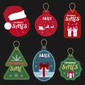 Winter Christmas sale sticker pack Royalty Free Stock Photo