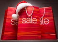 Christmas - Sale bag , rebate ,on wood background