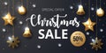 Christmas sale banner. Royalty Free Stock Photo