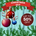 Christmas sale banner advertising background holiday Royalty Free Stock Photo