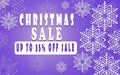 Christmas sale banner for booklet 35%, holiday flyer, poster, advertising logo, leaflet for the store template design. The modern