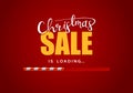 Christmas sale banner design in festive colors and decoration.