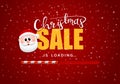 Christmas sale banner design in festive colors and decoration.