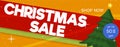 Christmas sale banner holiday discount xmas winter offer advertising background vector illustration. Royalty Free Stock Photo