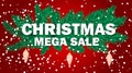 Christmas sale banner holiday discount xmas winter offer advertising background vector illustration. Royalty Free Stock Photo