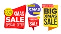 Christmas Sale Banner Set Vector. Sale Banner. Discount Tag, Special Xmas Offer Banner. Special Holidays Templates. Best Royalty Free Stock Photo
