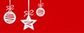 Christmas sale banner template with red background. Vector illustration Royalty Free Stock Photo