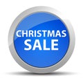 Christmas Sale blue round button Royalty Free Stock Photo