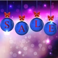 Christmas sale in colorful balls