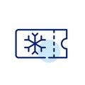 Christmas sale coupon. Card and snowflake. Pixel perfect icon