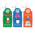 Christmas sale or discount banner/label/tags Royalty Free Stock Photo