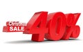 Christmas sale. Discount forty percent off