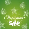 Christmas Sale discount green background Royalty Free Stock Photo