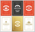 Christmas sale flyers or banners design set discount offers with ornate decoration. Royalty Free Stock Photo