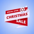 Christmas sale geometric banner.