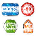 Christmas Sale Labels Royalty Free Stock Photo