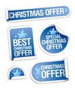 Christmas sale offer stickers set Royalty Free Stock Photo