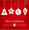 Christmas sale ornament. Vector holidays template. Royalty Free Stock Photo