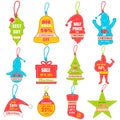 Christmas sale and promotion tag and dangler Royalty Free Stock Photo