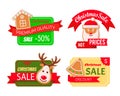 Christmas Sale and Propositions Isolated Labels