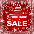 Christmas Sale on a red Background.