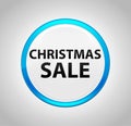 Christmas Sale Round Blue Push Button Royalty Free Stock Photo