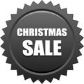 Christmas sale seal stamp badge black Royalty Free Stock Photo