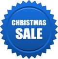 Christmas sale seal stamp badge blue Royalty Free Stock Photo