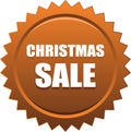 Christmas sale seal stamp badge bronze Royalty Free Stock Photo