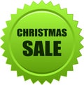 Christmas sale seal stamp badge green Royalty Free Stock Photo