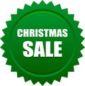 Christmas sale seal stamp badge green Royalty Free Stock Photo