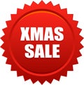 Christmas sale seal stamp badge red Royalty Free Stock Photo