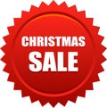 Christmas sale seal stamp badge red Royalty Free Stock Photo