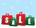 Christmas Sale Shopping Bags Royalty Free Stock Photo