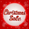 Christmas sale sign banner template Royalty Free Stock Photo