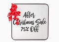 After Christmas sale sign on whiteboard Royalty Free Stock Photo