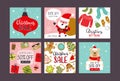 Christmas sale social media square banners