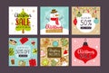 Christmas sale square banner collection