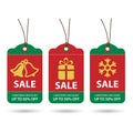 Christmas sale tags flat design Royalty Free Stock Photo