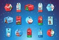Christmas Sale Tags Set Of Colorful Special Offer Stickers Collection Royalty Free Stock Photo
