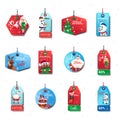 Christmas Sale Tags Set Of Colorful Special Offer Stickers Collection On White Background Royalty Free Stock Photo