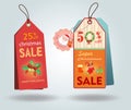 Christmas sale tags Royalty Free Stock Photo