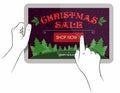 Christmas sale on touchpad screen