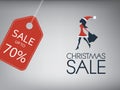Christmas sale vector background template.