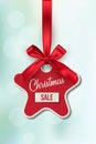 Christmas sale vector tag template Royalty Free Stock Photo