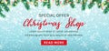 Christmas sale web banner template. Vector Royalty Free Stock Photo