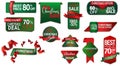 Christmas sales stickers set. Use for promotion Royalty Free Stock Photo