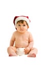 Christmas santa baby Royalty Free Stock Photo