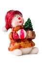 Christmas santa baby toy with presents Royalty Free Stock Photo